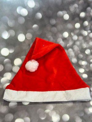 Шапка классическая  новогодняя Деда Мороза (Санта Клауса)