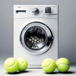 Теннисные мячики зелёные (для стирки, массажа, игр, прогулок)