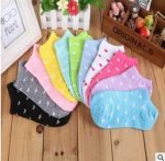 Носочки короткие с сердечками