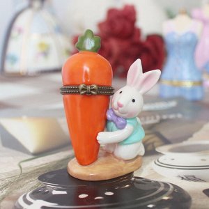 Пасхальное украшение Шкатулка "Кролик с морковкой"