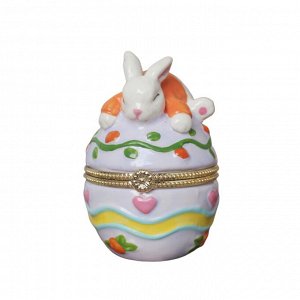 Пасхальное украшение Шкатулка "Кролик на яйце"