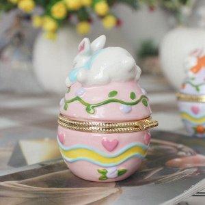 Пасхальное украшение Шкатулка "Кролик на яйце"