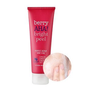 Etude House Berry AHA Bright Peel Perfect Scrub Скраб для лица с АНА-кислотами и экстрактом черники, 120 мл