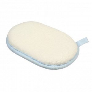 Мочалка детская, махровая для купания Basic Крошка Я, 12 х 9 см, цвет бирюзовый