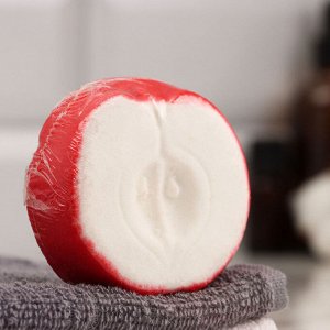 Бомбочка для ванны "Яблоко" 95 гр аромат яблоко-вишня