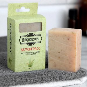 Мыло банное натуральное с травами в коробке "Лемонграсс" 100 гр Добропаровъ