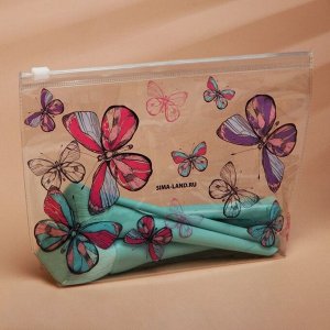 СИМА-ЛЕНД Косметичка из прозрачного PVC «Бабочки»