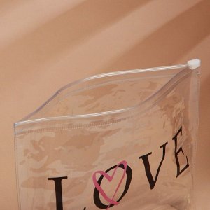 Косметичка из прозрачного PVC «LOVE»