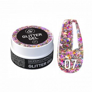 Гель-лак для ногтей жидкая слюда "GLITTER GEL" 7 мл Giorgio Capachini №07