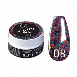Гель-лак для ногтей жидкая слюда "GLITTER GEL" 7 мл Giorgio Capachini №08