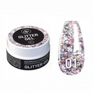 Гель-лак для ногтей жидкая слюда &quot;GLITTER GEL&quot; 7 мл Giorgio Capachini №01