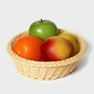 Корзинка для фруктов и хлеба Доляна «Ваниль», 21x21x7 см