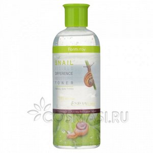 КR/ FarmStay Visible Difference Snail Moisture Toner Тонер увлажняющий для лица "Улитка", 350мл