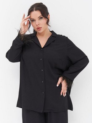 Костюм в пижамном стиле KO34705BLK01