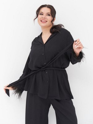 Костюм в пижамном стиле KO34705BLK01