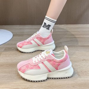 Женские кроссовки с принтом, цвет розовый