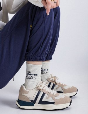 Женские кроссовки с сетчатыми вставками, цвет бежевый