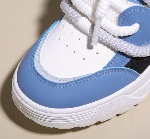 Мужские кроссовки, с объемными шнурками, цвет синий