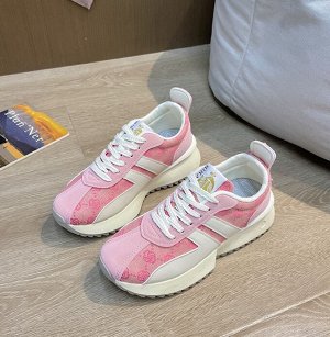 Женские кроссовки с принтом, цвет розовый