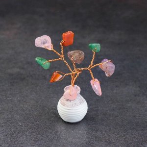 СИМА-ЛЕНД Сувенир &quot;Дерево жизни. Самоцветы&quot;, натуральный камень, 7 х 3 см