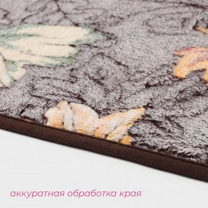 Набор ковриков для ванной и туалета Доляна «Осенние листья», 2 шт, 40x50 см, 50x80 см