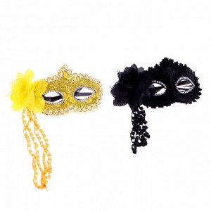 Карнавальная маска «Очарованье», с цветком, цвета МИКС