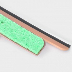 Щётка для окон Доляна «Элит», целлюлозная губка 21x4 см, поворотный силиконовый водосгон 27.5, 28x34x6 см, МИКС