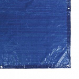 Тент защитный, 8 x 4 м, плотность 60 г/м², УФ, люверсы шаг 1 м, тарпаулин, УФ, синий