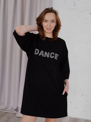 Платье-футболка Dance, черное