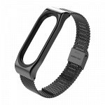 Металлический ремешок для mi band 3/4 (плетеный, застежка)