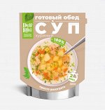 Быстрый Суп с мясом курицы, готовый полезный обед, еда консервированная