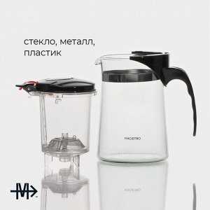 Заварочный чайник Magistro «Мантана», 500 мл, пластиковое сито, стекло