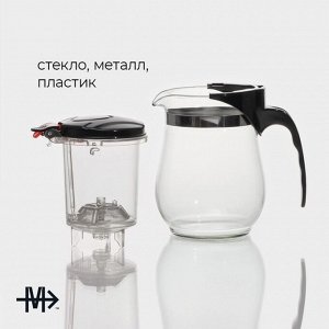 Заварочный чайник Magistro «Мехико», 500 мл, пластиковое сито, стекло
