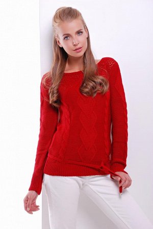 Свитер Вязаный женский свитер.Размер универсальный 44-50.Однотонный женский свитер, выполнен из комфортного материала приятного на ощупь. Фигурный вырез горловины, сложные и очень красивые элементы вя