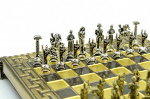 Шахматы сувенирные с металлическими фигурами "Афина" 205*205мм.