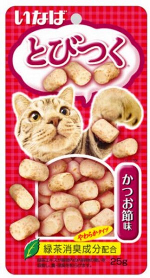 Лакомство INABA Tobitsuku для кошек Снеки со вкусом Кацуобуси 25гр