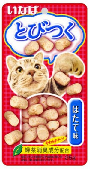 Лакомство INABA Tobitsuku для кошек Снеки со вкусом Морского гребешка 25гр