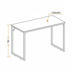 Компьютерный стол ЛОФТ / LOFT  WD-08 oak/ дуб