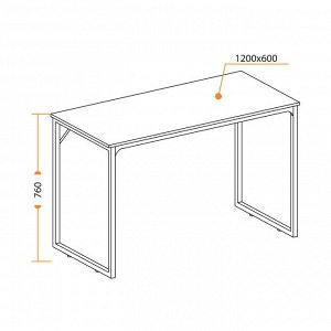 Компьютерный стол  ЛОФТ / LOFT WD-08 burnt/жженное дерево