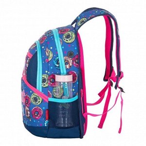 Рюкзак школьный 46 х 32 х 14 см, эргономичная спинка, Merlin, синий