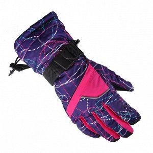 Перчатки женские лыжные водонепроницаемые утепленные цвет: ФИОЛЕТОВЫЙ