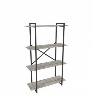 ТД Атлантис Стеллаж LOFT ЛОФТ c 4 полками из ЛДСП 92х34х151 см, патина, черный