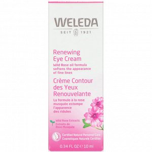 Weleda, Восстанавливающий крем для кожи вокруг глаз, экстракты шиповника, для всех типов кожи, 0,34 ж. унц. (10 мл)
