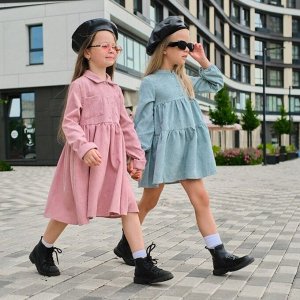 Платье детское KAFTAN &quot;Velvet&quot;, 38 (146-152), пыльно-розовый