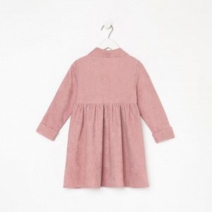 Платье детское KAFTAN "Velvet", 38 (146-152), пыльно-розовый