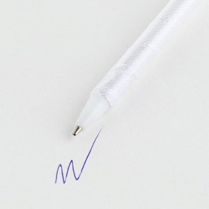 Ручка прикол, шариковая, синяя паста, 1.0 мм, хризантема с лентами «Самой нежной»