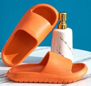 Тапочки резиновые на толстой подошве, розовый