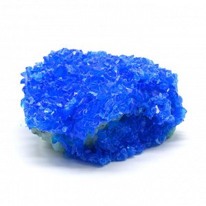 Кристаллическое образования кварца и халькантита 55*51*30мм, 103г