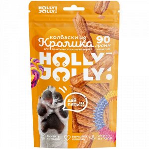 Holly Jolly! Лакомство Колбаски из кролика для собак всех пород 90 гр