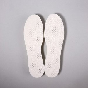 Стельки для обуви, универсальные, двухслойные, дышащие, 36-45 р-р, 27,5 см, пара, цвет белый